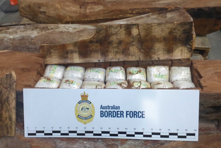 Methamphetamine found hidden inside timber logs