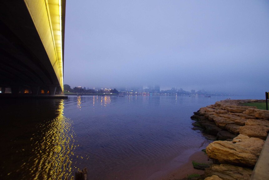 Fog over the Swan River.