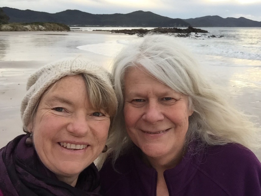 Janet Rice with partner Penny at Sisters Beach.