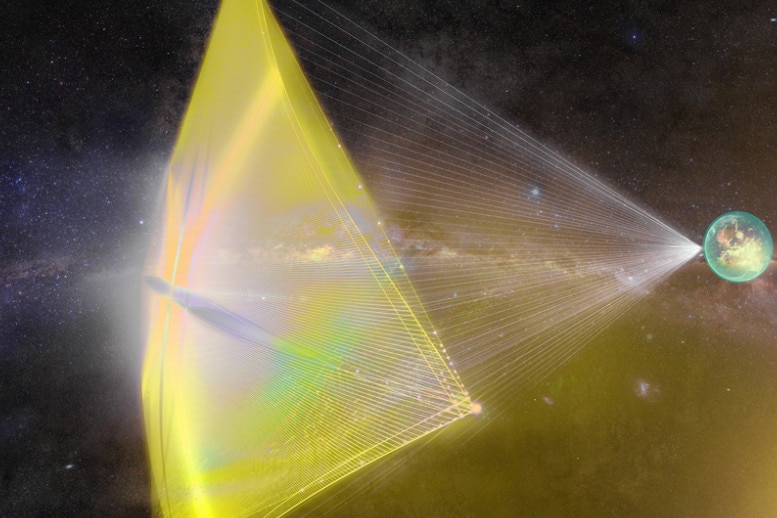 Artist's impression of the ANU lightsail