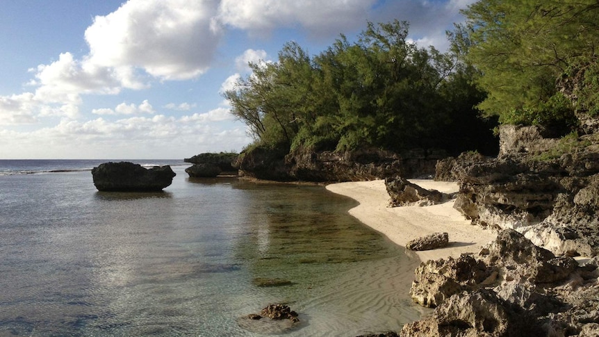 Site of Captain Cook's landing in Atiu.