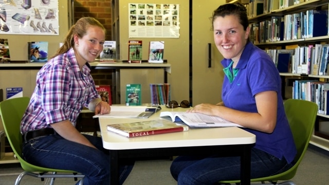 Isabella Nolan and Kate March - first generation female farmers studying at Tocal Agricultural College at Paterson.