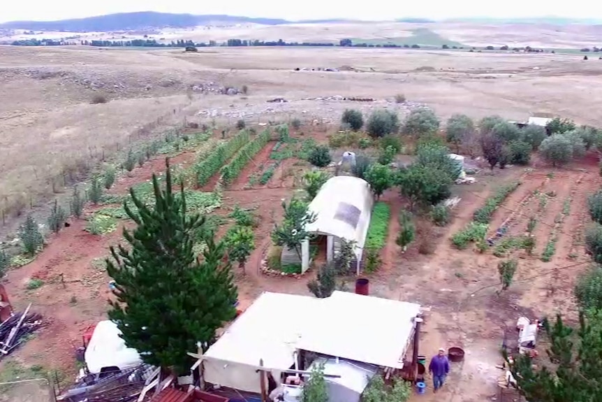 Joe Nassar in his garden and orchard