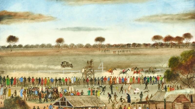 Pro Hart's "Menindee Races" (1974) sold for $26,000 in Melbourne.