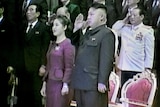 North Korean leader Kim Jong-Un (centre) with his wife Ri Sol-Ju