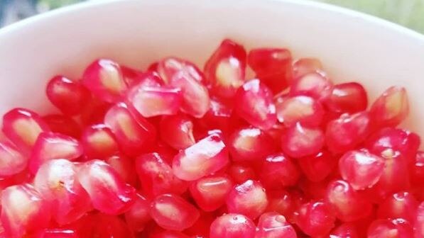 Pomegranate in a bowl