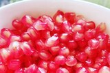 Pomegranate in a bowl