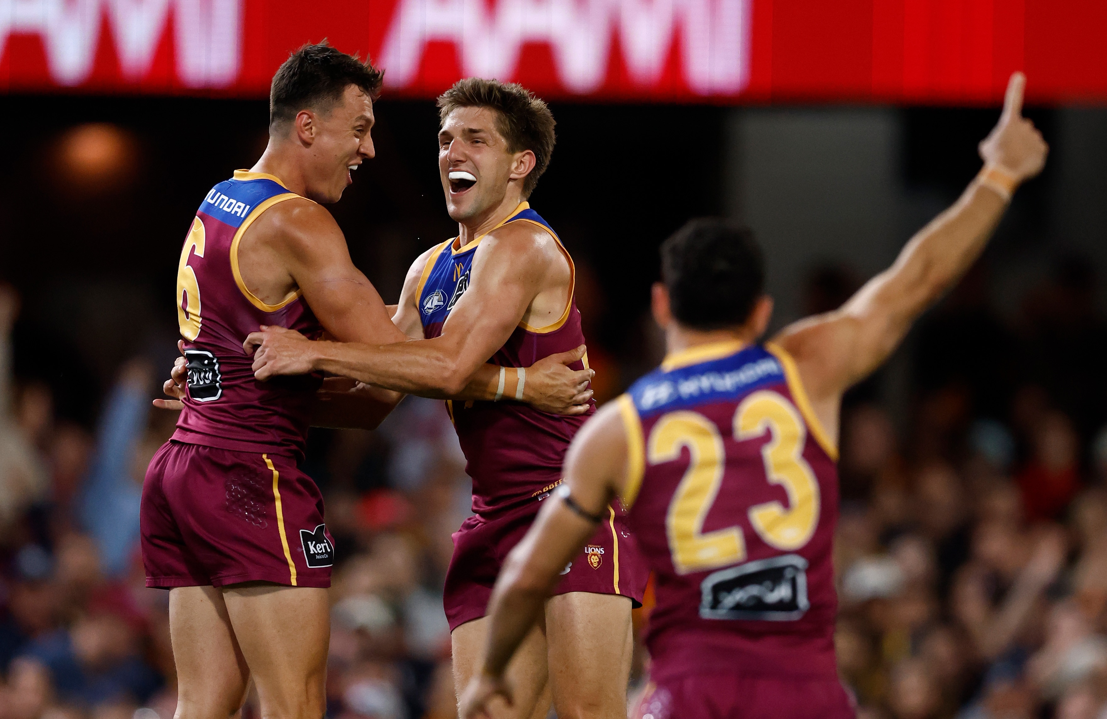 Lions keep three-peat dream alive with 53-point mauling of Adelaide