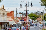 A photo of the main street of Maryborough, showing historic building and cars
