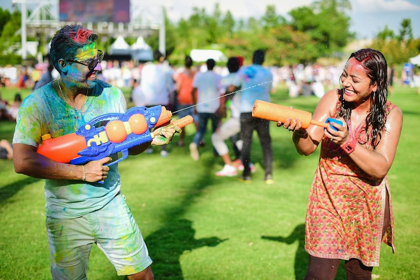 Sandy Gawankar and Monika Kulshrestha celebrate Holi Festival of Colour at Springfield's Robelle Domain on March 12, 2017