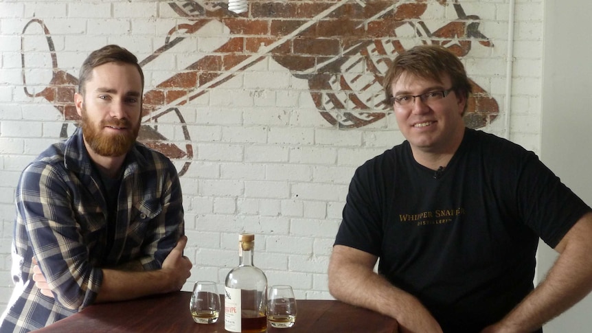 Jimmy McKeown and Alasdair Malloch at the Whipper Snapper Distillery in East Perth.