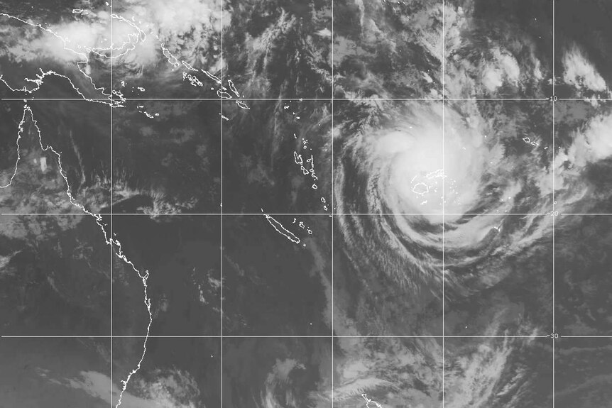 Radar image showing Tropical Cyclone Evan, December 17, 2012
