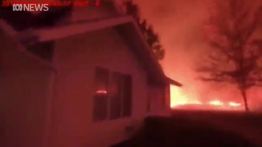 Body camera vision shows a police officer's escape from the Paradise fire