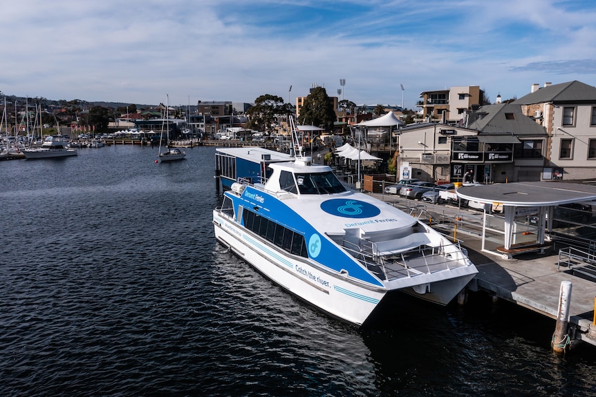 The long-awaited Derwent River ferry to run from Bellerive marina to Sullivans Cove, Hobart on a one-year-trial.