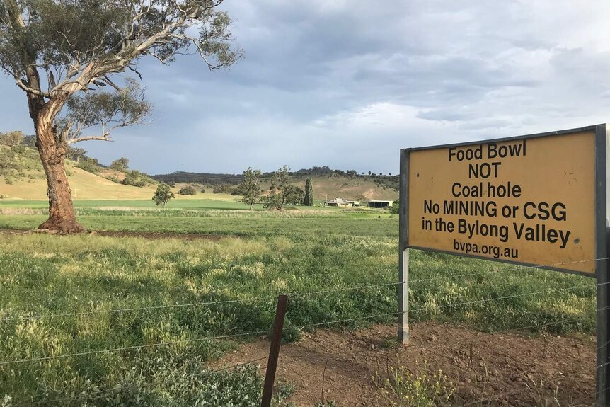 A coal mine sign in the bush