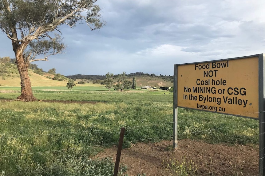 Bylong Valley coal mine sign