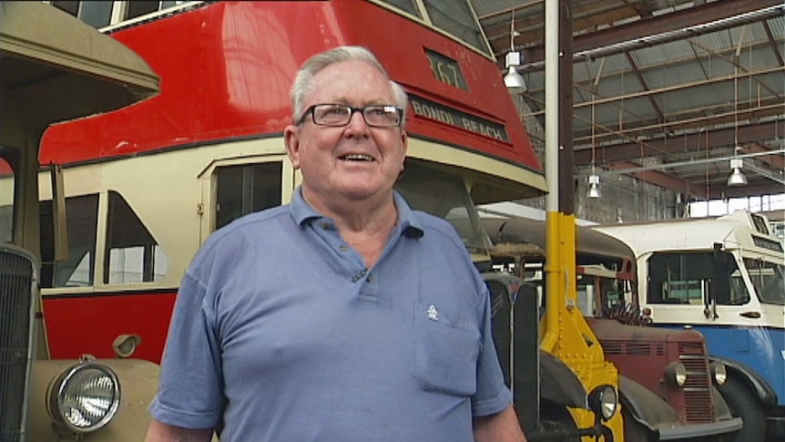 Sydney bus museum volunteer Roy Gould