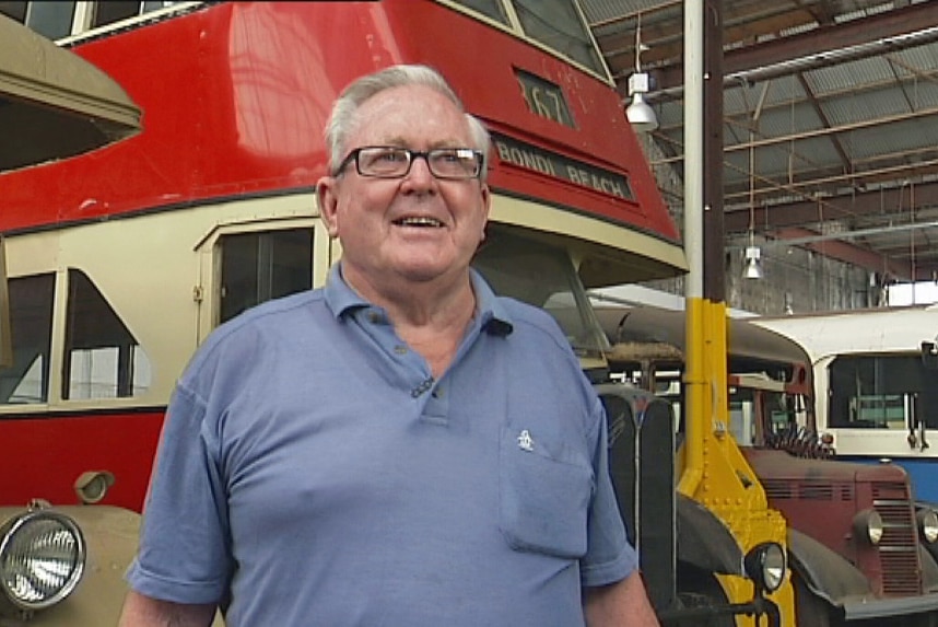 Sydney bus museum volunteer Roy Gould