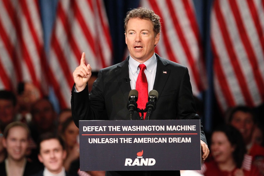 US republican senator Rand Paul announces 2016 presidential run