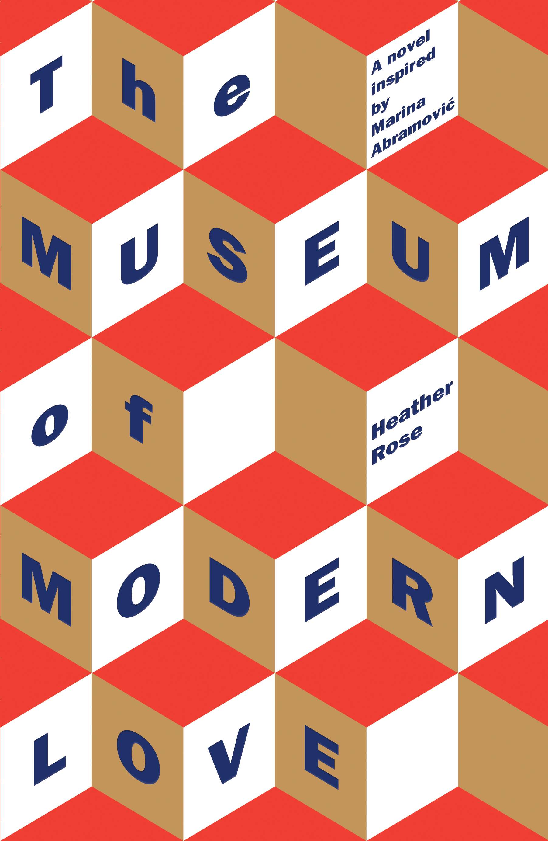 The Museum of Modern Love by Heather Rose book cover featuring a tessellation of cubes