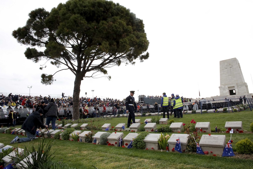 Australians at Lone Pine for Anzac commemorations