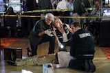 A scene from CSI: Crime Scene Investigation.