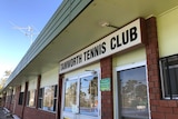 Tamworth tennis club front door sign