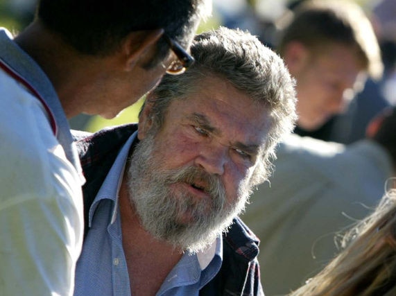 Schapelle Corby's father Michael Corby at a rally in Brisbane.