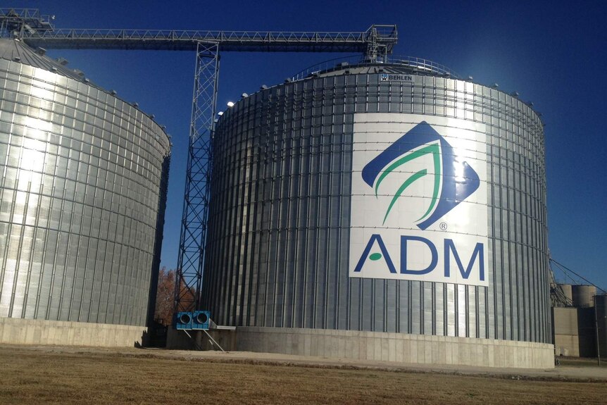 Archer Daniels Midland silos in Decatur, Illinois