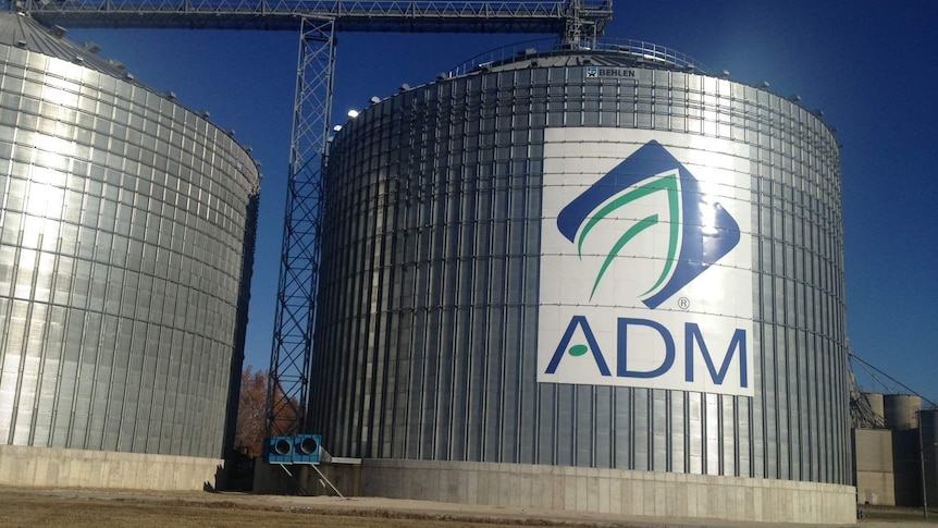 Archer Daniels Midland silos in Decatur, Illinois