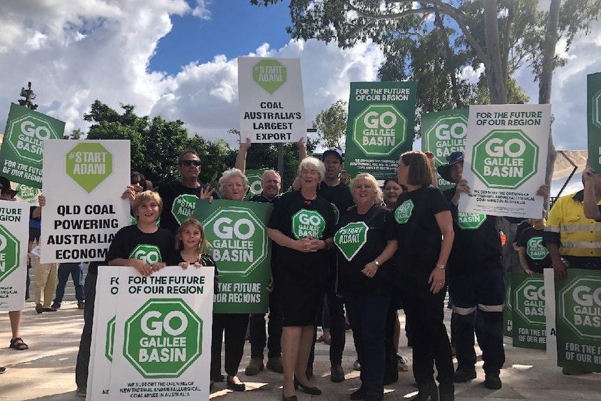 A pro-Adani rally in Rockhampton