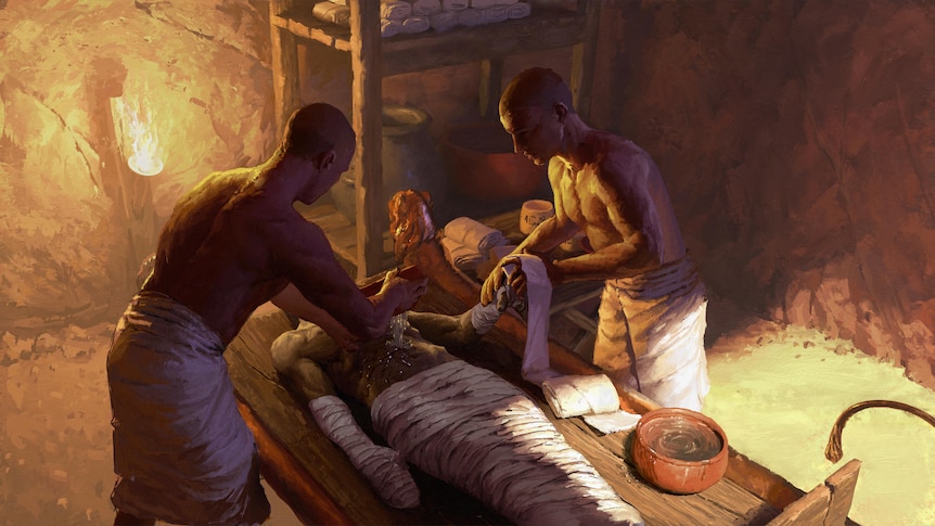 Embalming recipes used on Egyptian mummies at ancient workshop near Embalming recipes used on Egyptian mummies at ancient workshop near