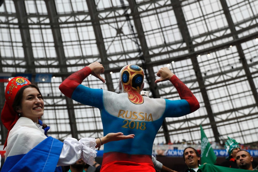 Fan cheers at World Cup opening ceremony