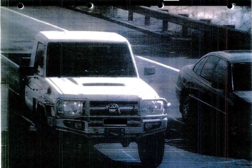 Security vision of a ute on a highway