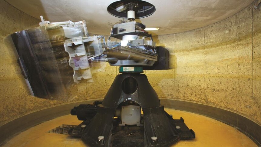 The anchor is tested in UWA's beam centrifuge