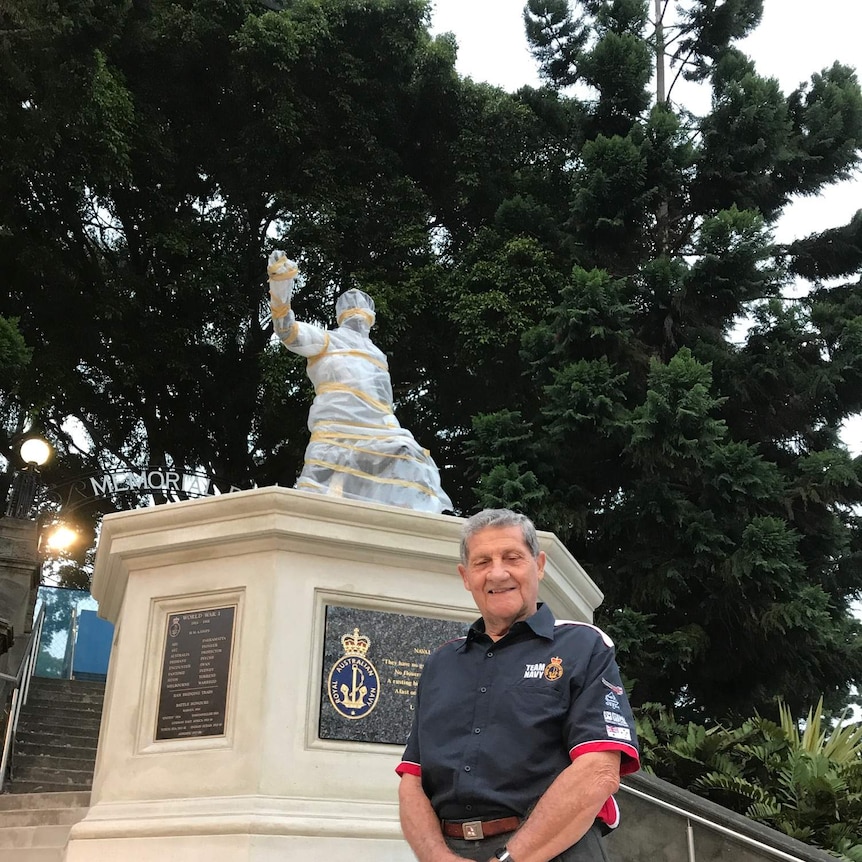 Rudi Bianchi has campaigned for three years to get a standing sailor statue in Brisbane.
