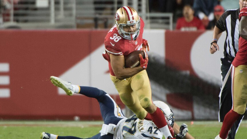 Hayne breaks a tackle for 49ers