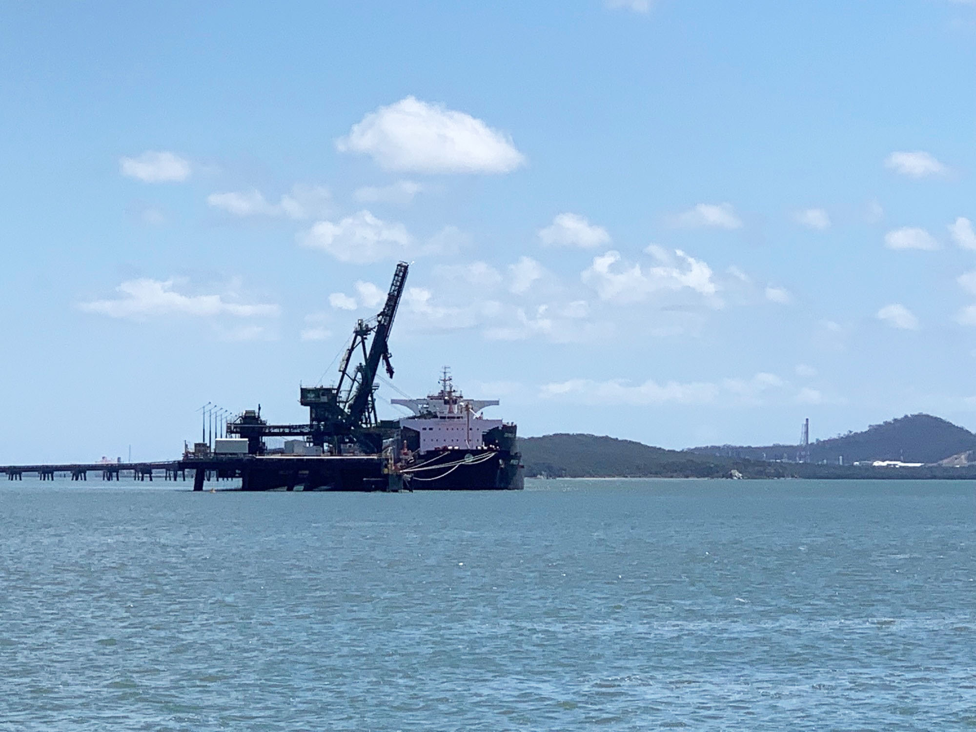 Ship at Gladstone Harbour in central Queensland.