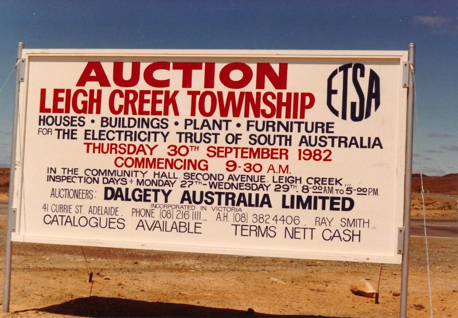Leigh Creek residents memorialise the rise and disappearance of the