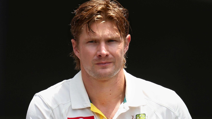 Shane Watson walks out to bat against Sri Lanka.