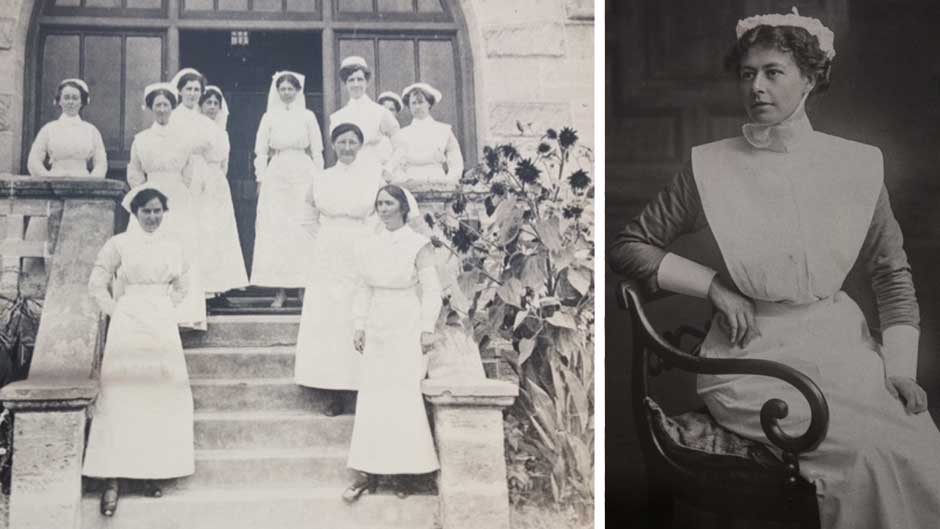 King Edward Memorial Hospital nursing staff in 1916, the year it opened