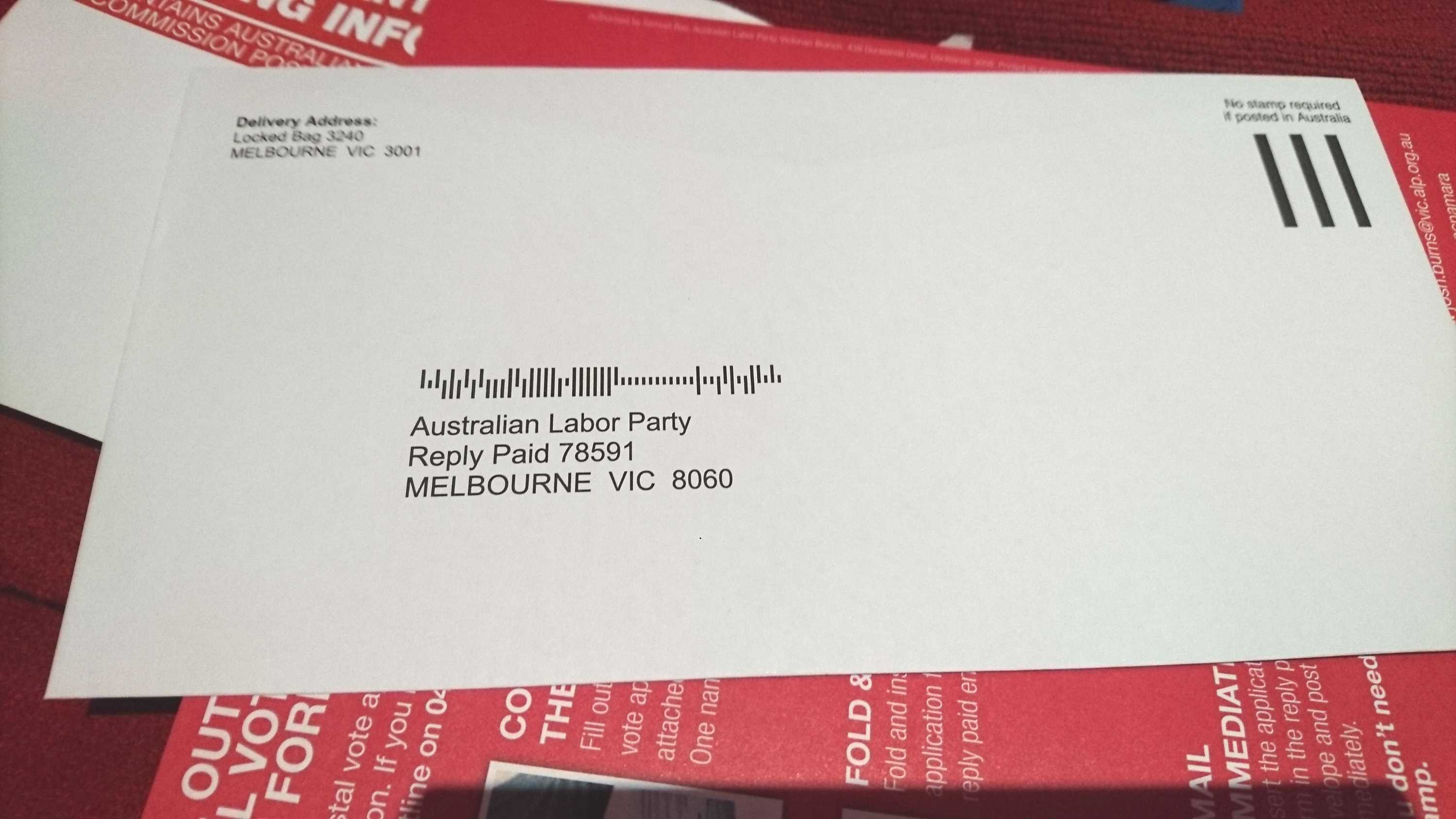Why are federal election candidates sending you postal vote