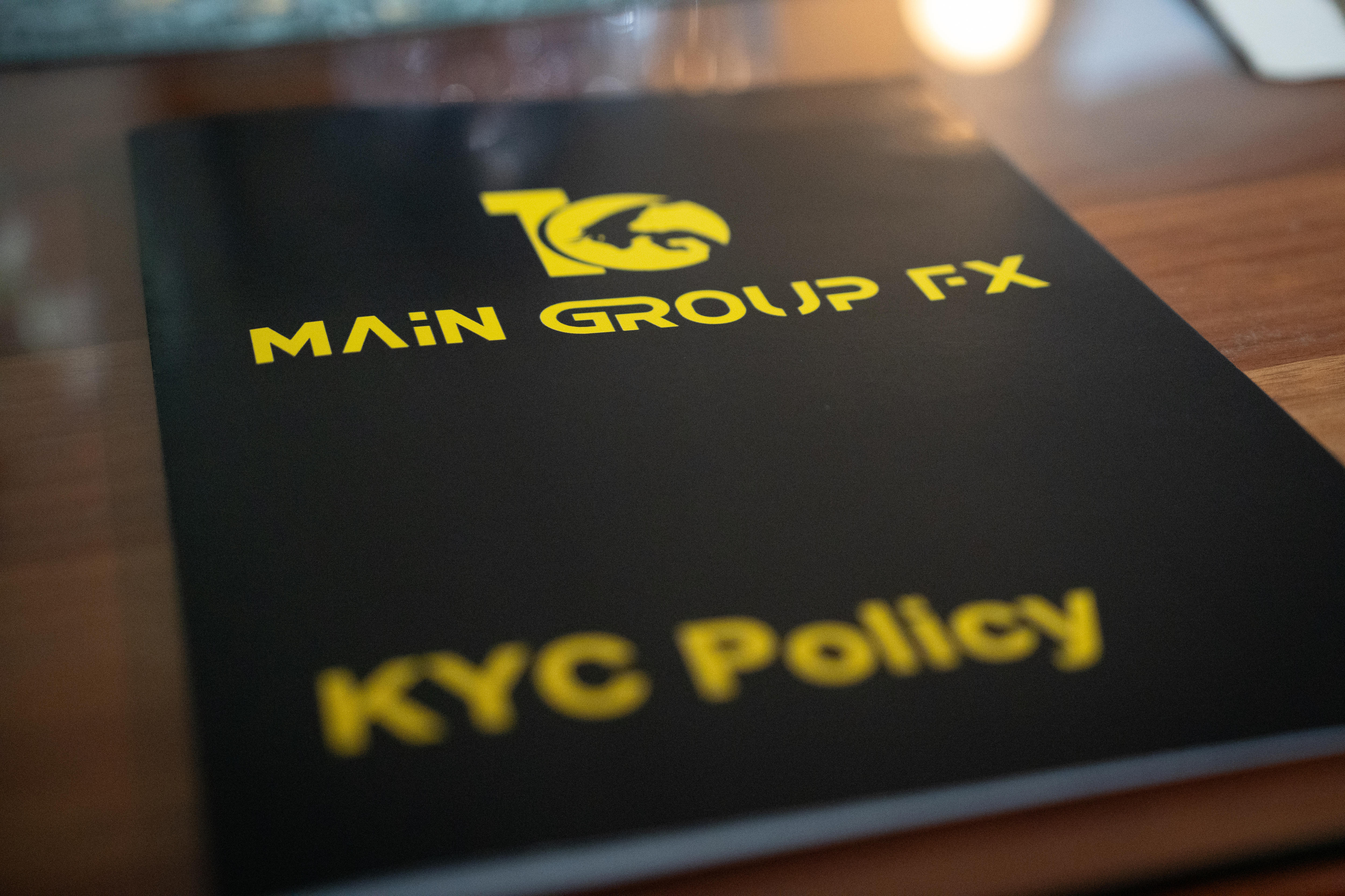The 'Know Your Customer' policy of Main Group FX.