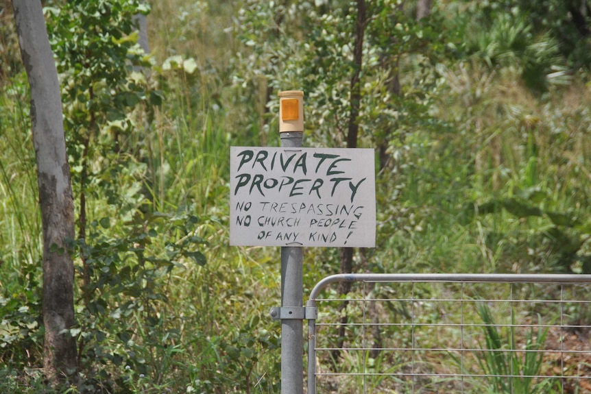 A "private property" sign on Cadogan Road.