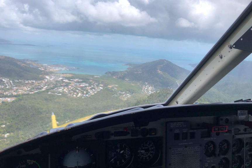 The view from the rescue helicopter.