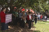 Health workers rally outside RBWH