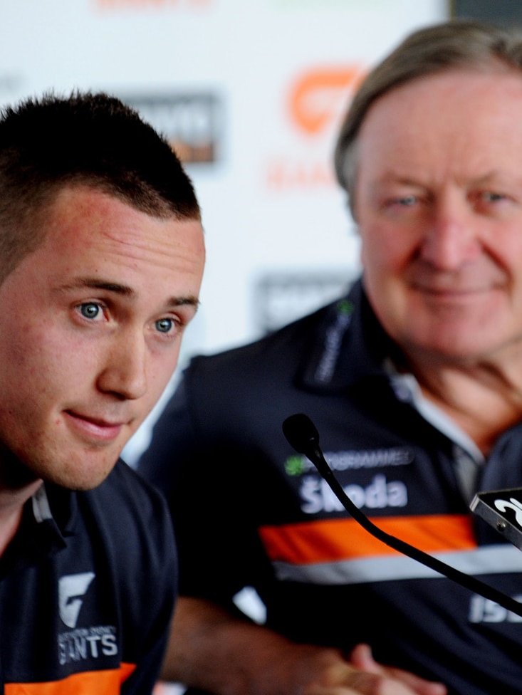 Like son, like father ... Tom Scully signed with GWS in September.