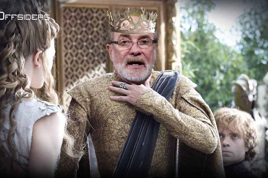 NRL chief John Grant pictured as Games of Thrones character Joffrey Baratheon.