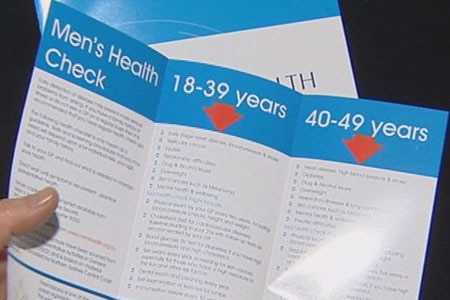 Men's health check leaflet.