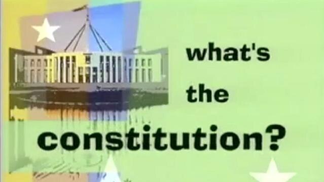Image of Parliament House with text "What's the constitution?"